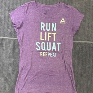 Reebok Purple Short Sleeve Tee